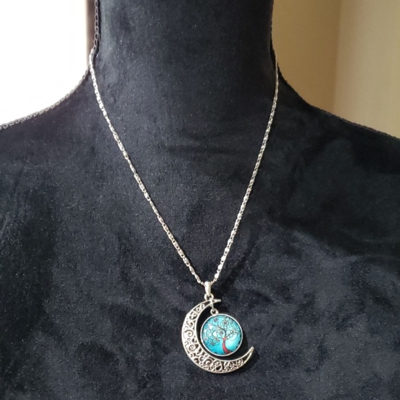 Accessories - Crescent moon with Tree of life necklace